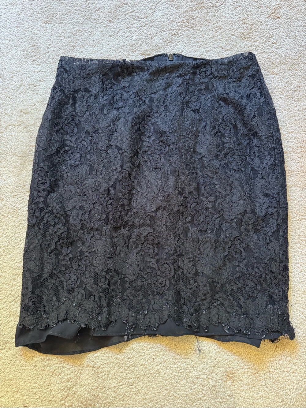 Chetta B Black Lace Pencil Skirt